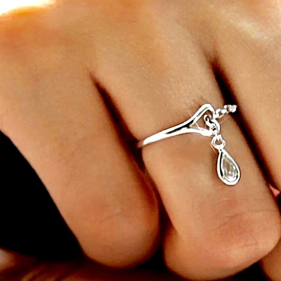 ✨✨ Silver Water Drop Ring✨✨ - Picture 4 of 5
